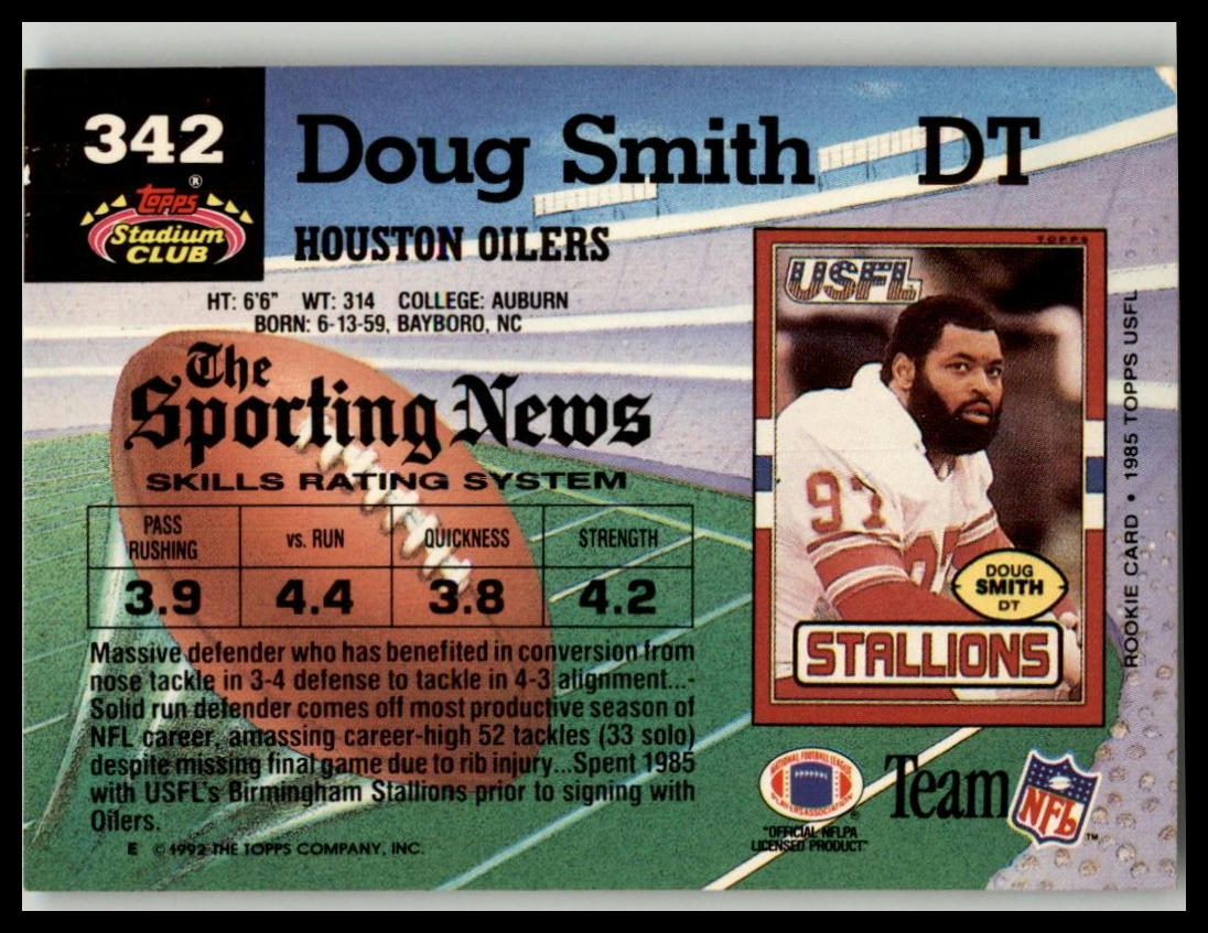 1992 Stadium Club #342 Doug Smith