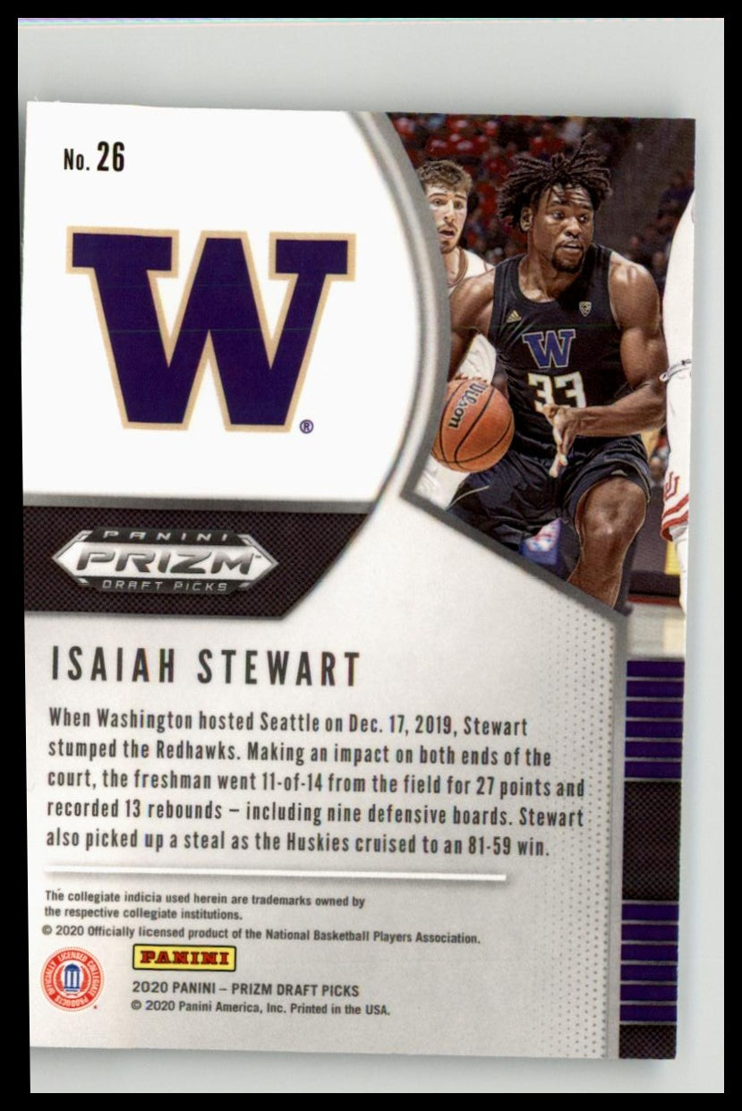 2020 Panini Prizm Draft Picks Collegiate #26 Isaiah Stewart Hyper