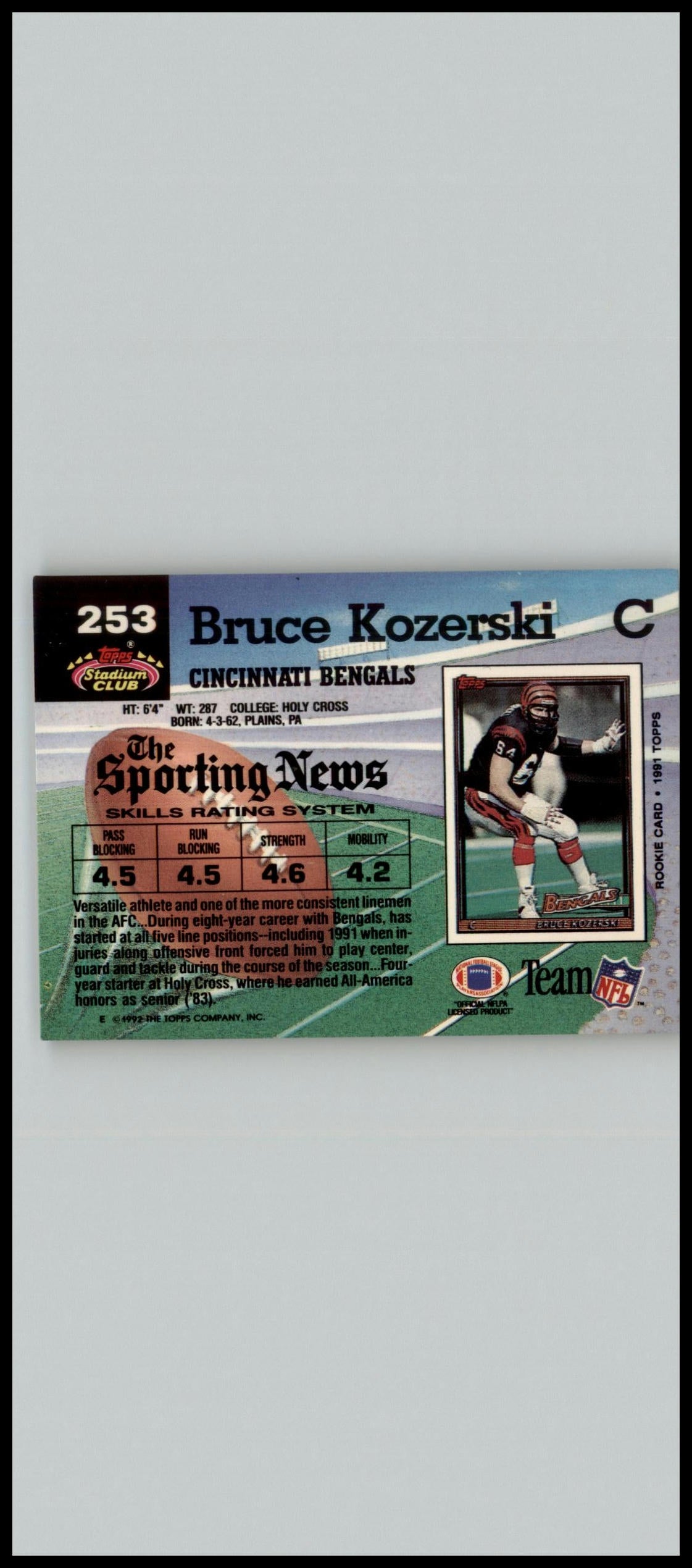 1992 Stadium Club #253 Bruce Kozerski