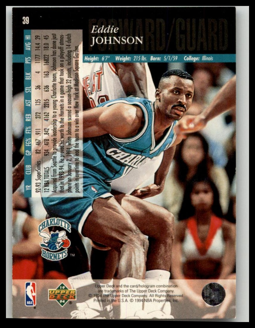 1993-94 Upper Deck Special Edition #39 Eddie Johnson Electric Court Gold
